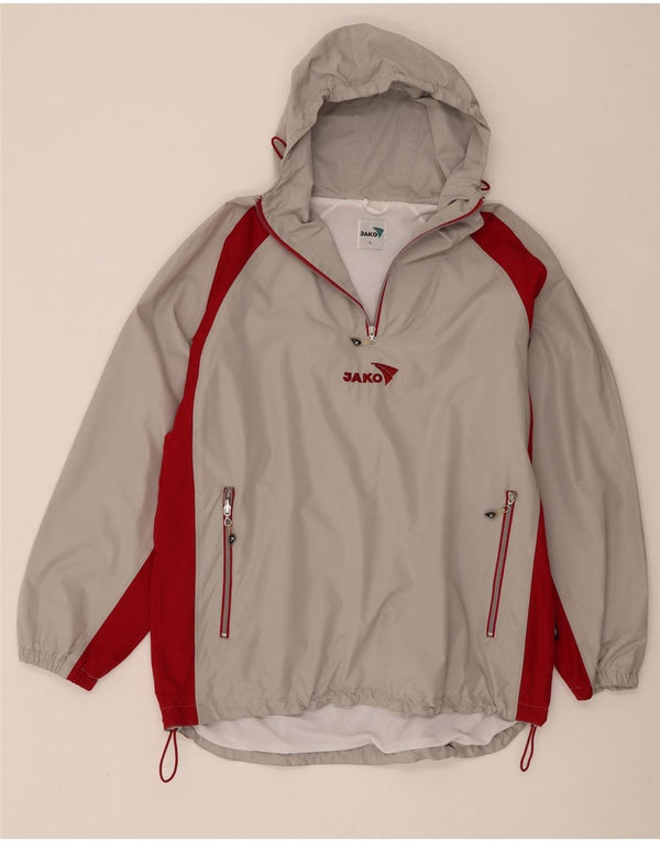 Jaqueta de chuva masculina Jako com capuz e pulôver UK 40 grande bloco cinza
