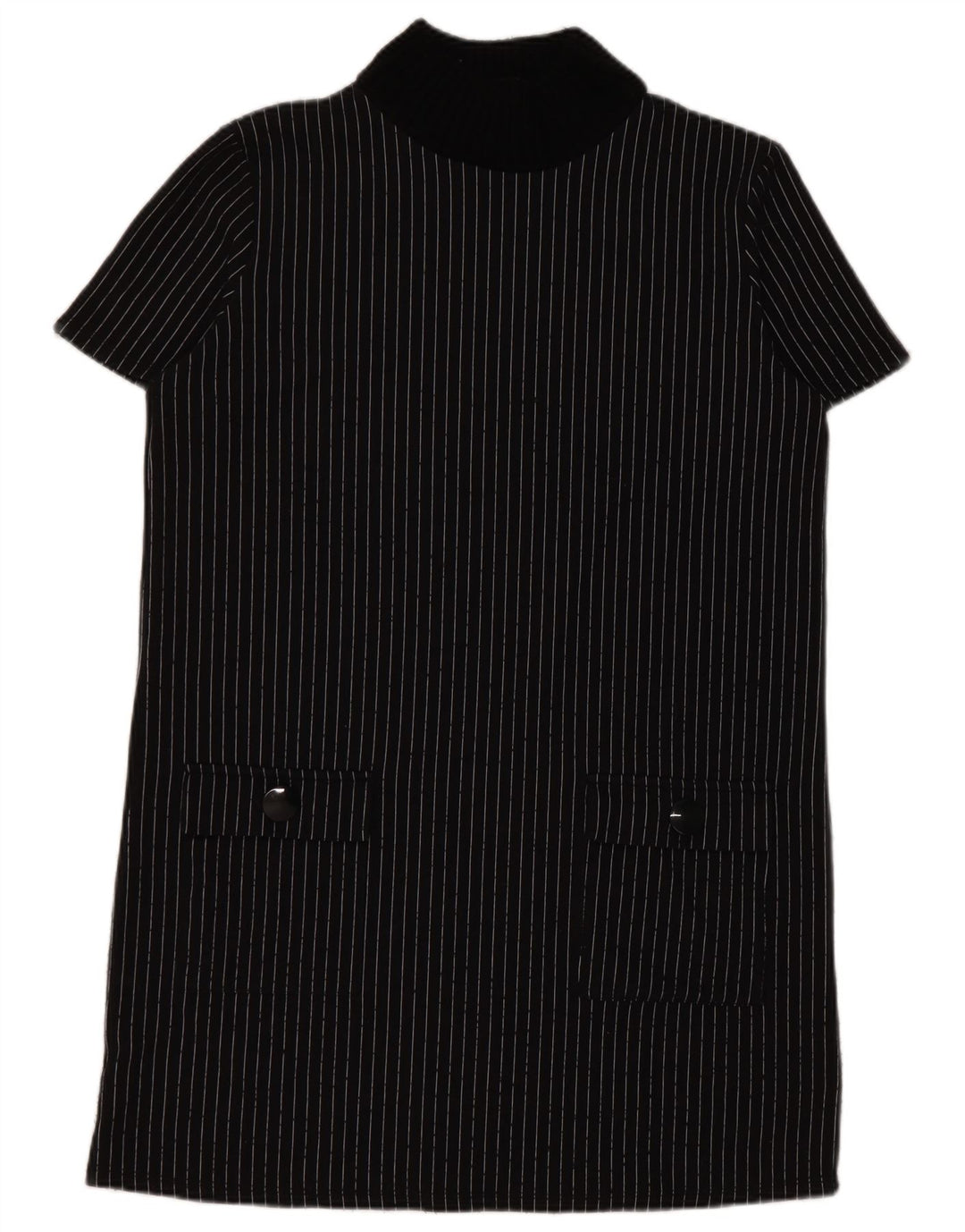 Vestido feminino Zara Shift UK 16 grande listrado preto