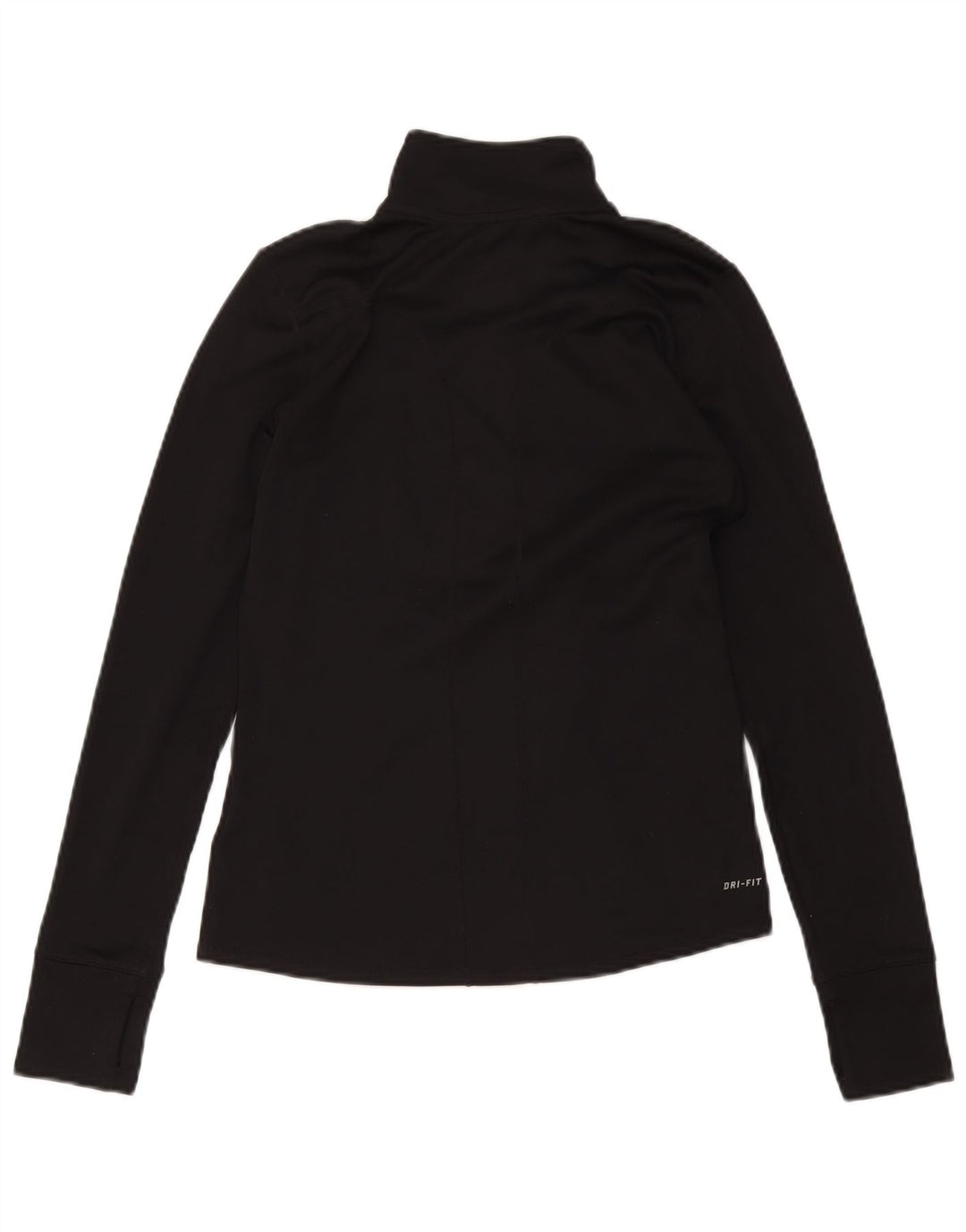 Nike Womens Dri Fit Zip Neck Pullover Treino Top Reino Unido 10 Pequeno Preto