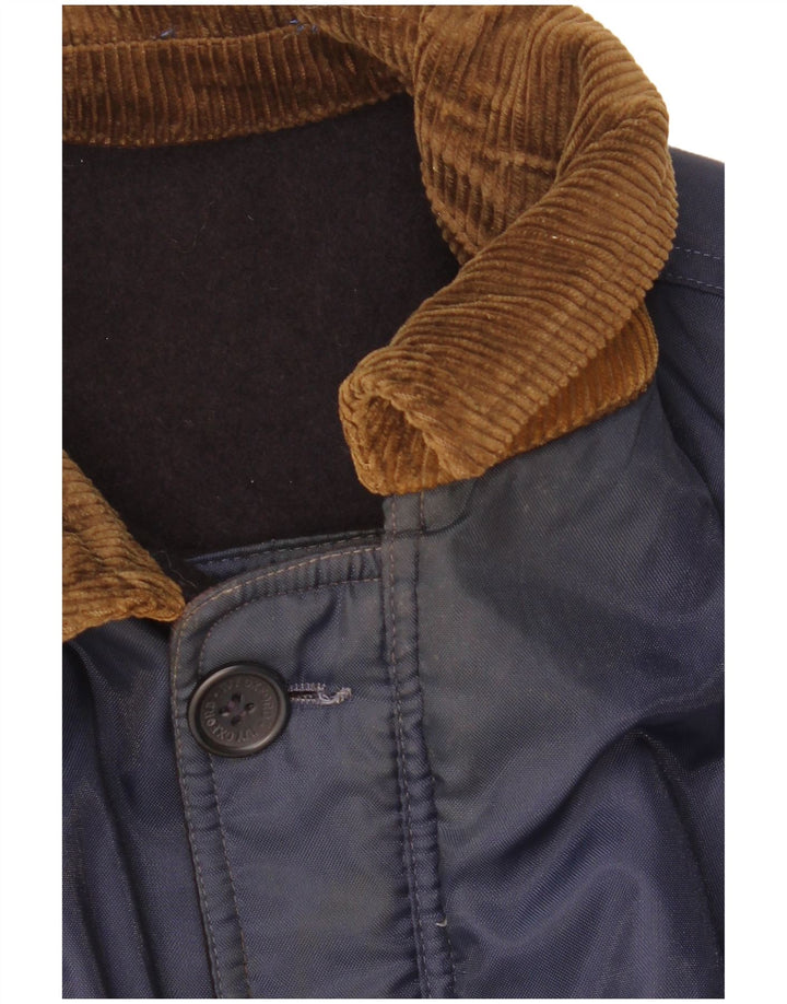 Jaqueta reversível masculina Ivy Oxford UK 36 pequena lã azul marinho