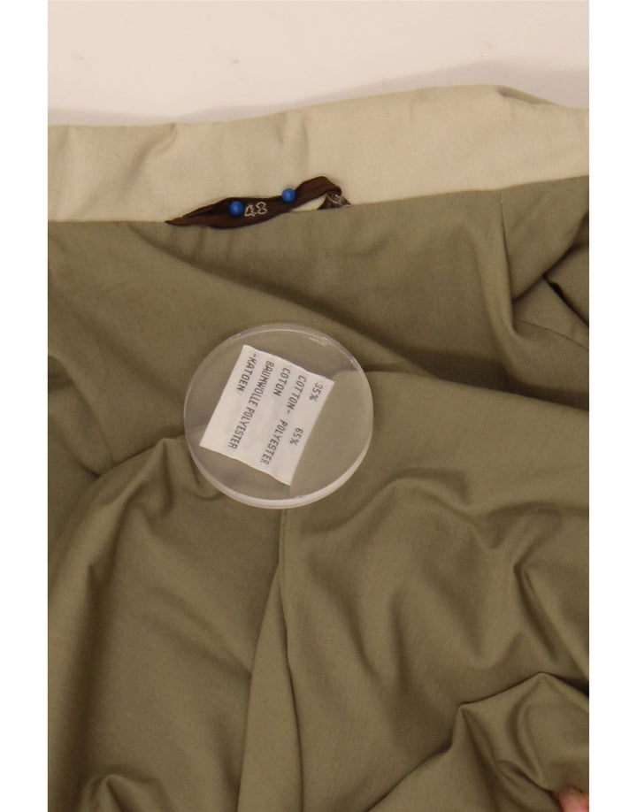 Jaqueta utilitária masculina vintage IT 48 poliéster bege médio