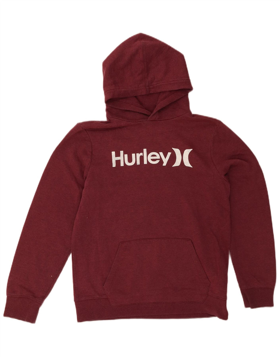 Suéter com capuz gráfico HURLEY para meninos 15-16 anos algodão Borgonha