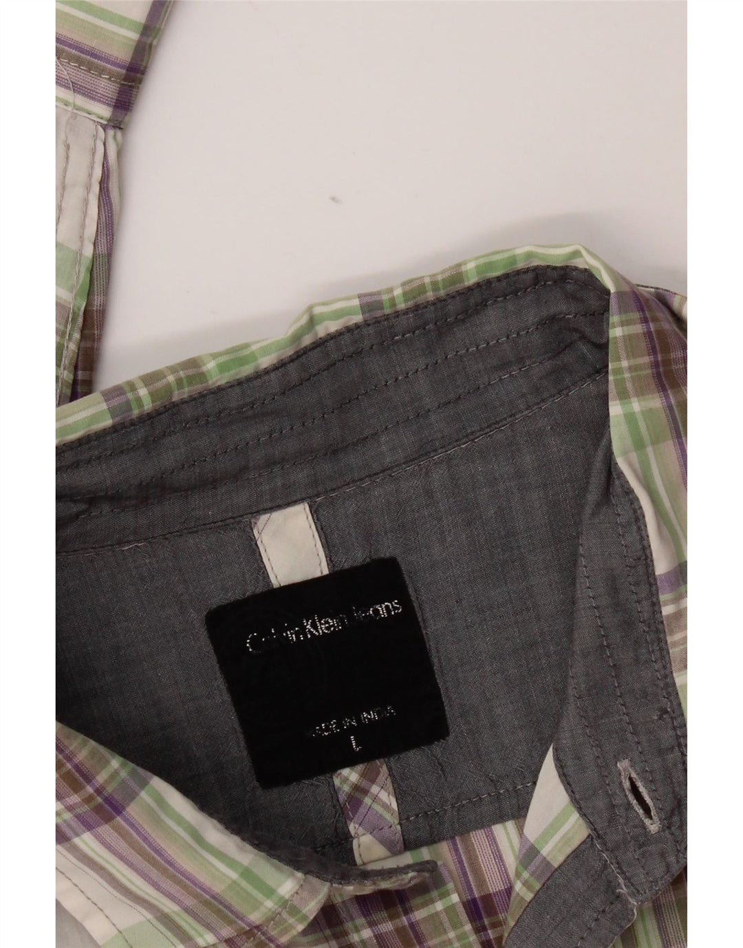 Camisa masculina Calvin Klein Jeans grande xadrez multicolorida