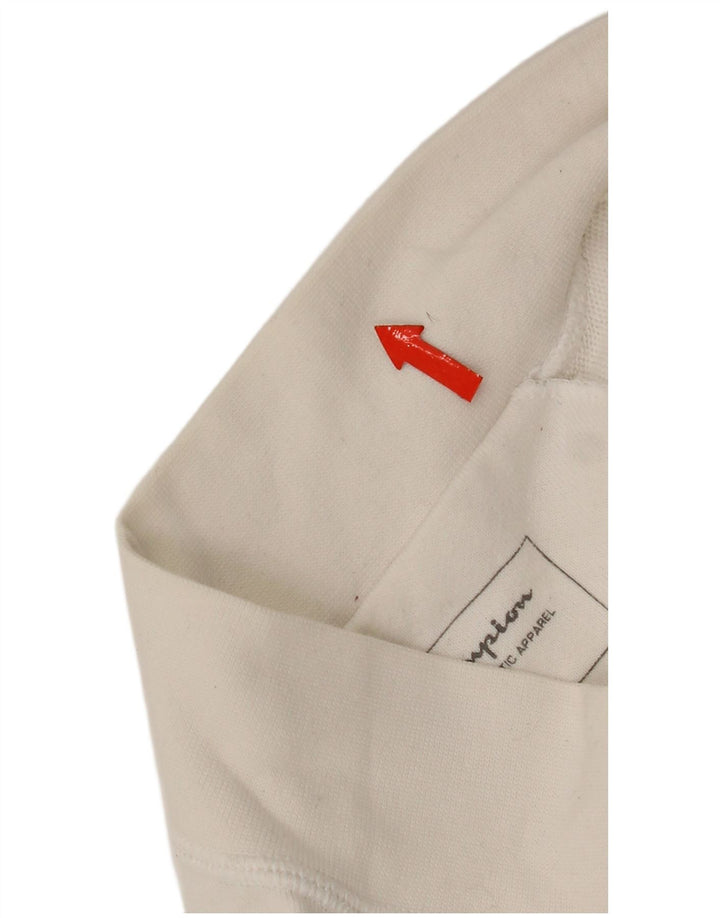 Champion Womens Tracksuit Top Jacket UK 14 Médio Algodão Branco