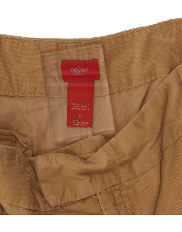 MOSSIMO Womens Mini Corduroy Skirt US 7 Medium W30 Beige Cotton Vintage Mossimo and Second-Hand Mossimo from Messina Hembry 