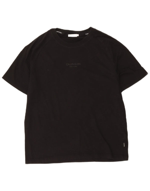 Camiseta Calvin Klein Feminina Top UK 18 XL Algodão Preto