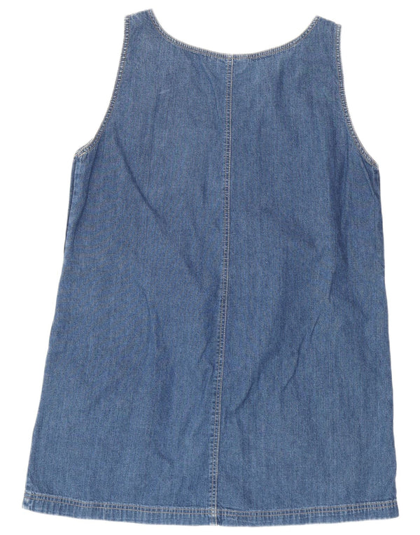 Vestido jeans feminino sem mangas Peppercorn Reino Unido 14 grande azul