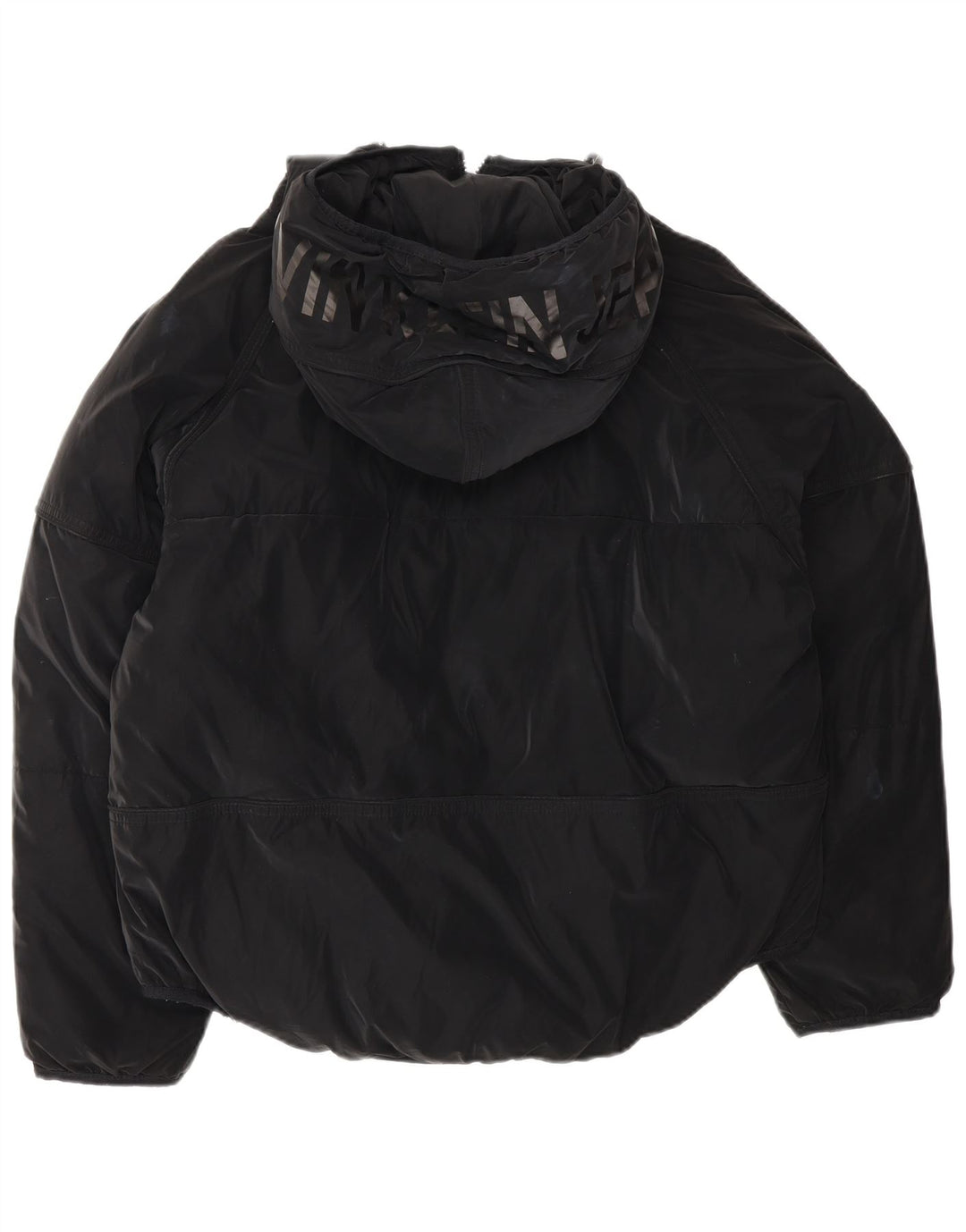Jaqueta Calvin Klein Jeans Feminina Oversized Graphic Acolchoada Reino Unido 10 Pequena Preta