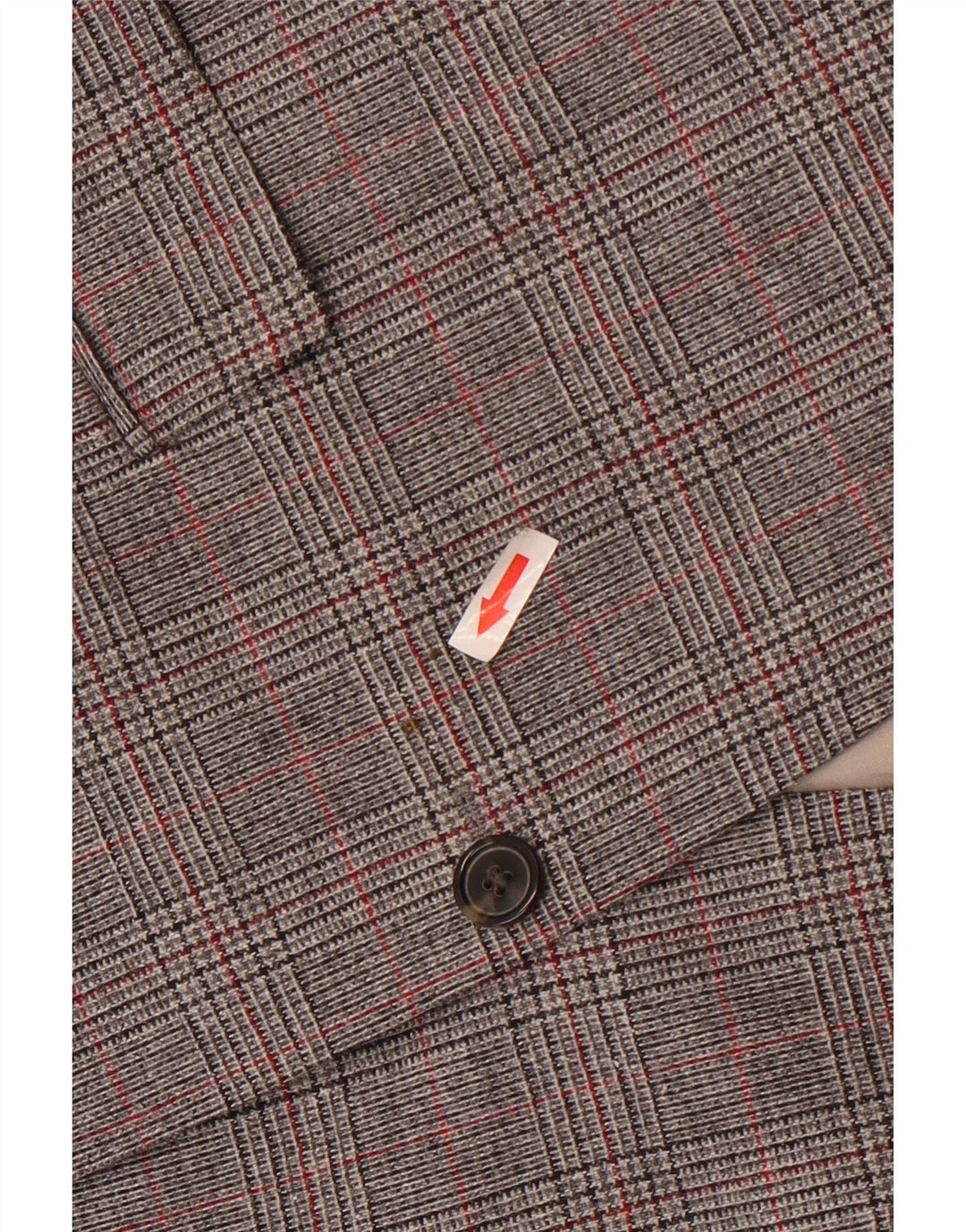 Hugo Boss Mens 2 Button Blazer Jacket UK 54 2XL Grey Houndstooth