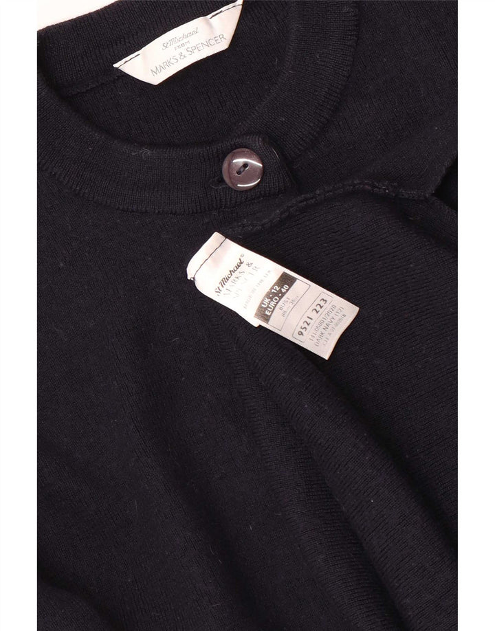 Suéter Marks & Spencer feminino St. Michael Cardigan Reino Unido 12 médio azul marinho