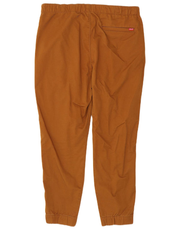 Calça jogger masculina Levi's Chino grande W36 L28 algodão marrom