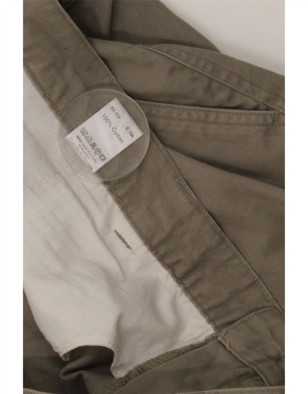 Calça Chino Masculina Essentials Pegged W46 L30 Algodão Cinza