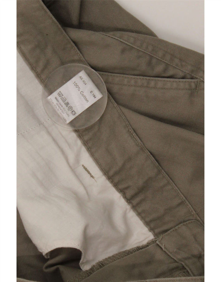 Calça Chino Masculina Essentials Pegged W46 L30 Algodão Cinza