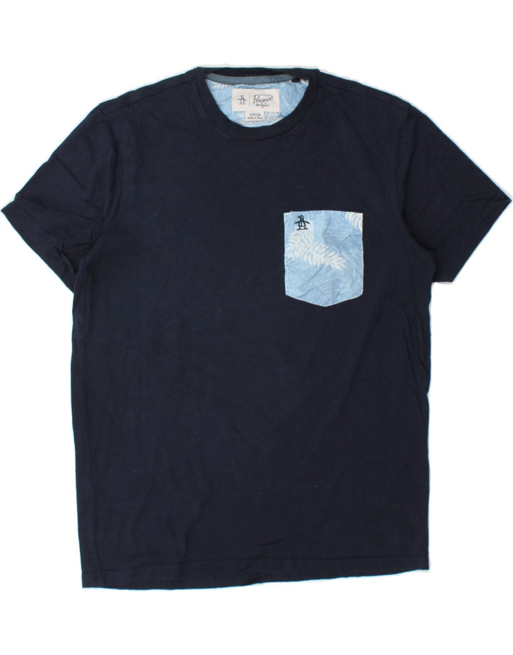 PENGUIN Mens T-Shirt Top Small Navy Blue Vintage Penguin and Second-Hand Penguin from Messina Hembry 