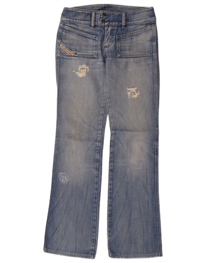 Diesel feminino jeans desgastado bootcut W26 L31 azul