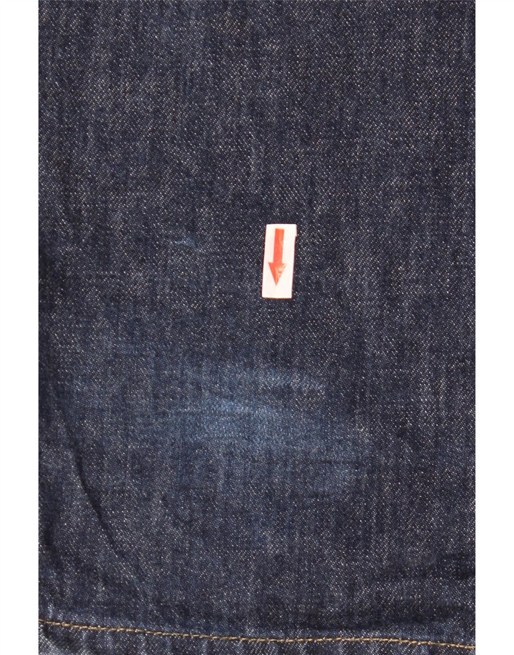 Calça jeans reta masculina Armani W33 L36 azul marinho manchado
