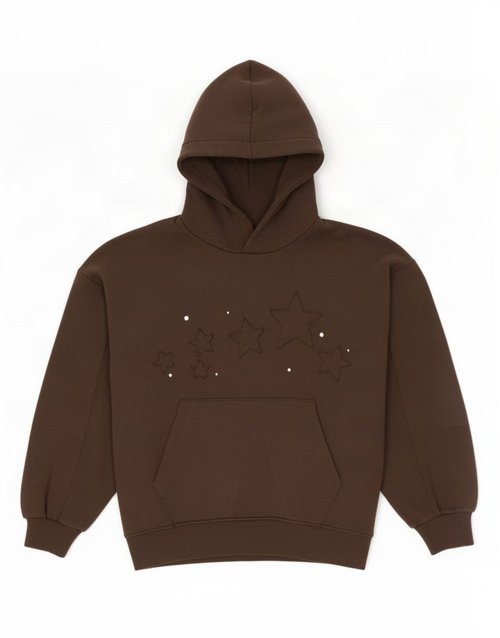 Zara Suéter feminino com capuz grande e estampa abstrata Reino Unido 10 pequeno cáqui