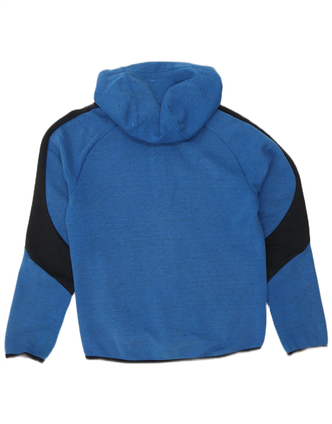 Suéter masculino PUMA com capuz e zíper pequeno azul colorblock algodão