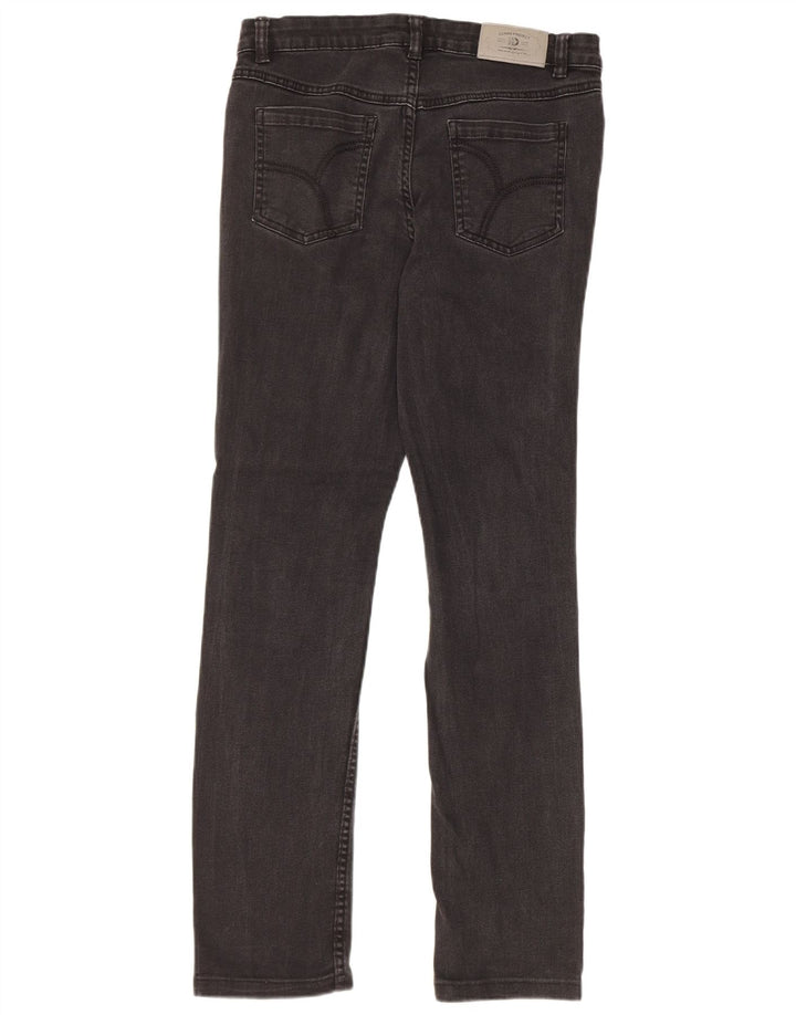 Calça jeans feminina de ajuste regular da Dack IT 42 médio W28 L28 algodão preto