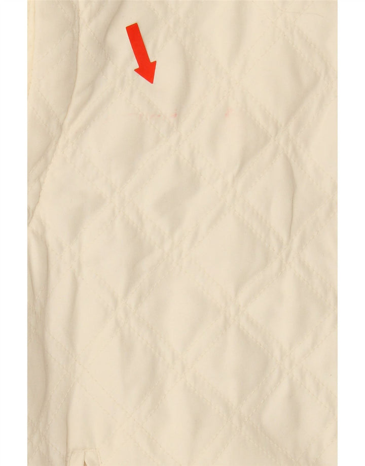 JOULES Womens Quilted Jacket UK 12 Medium Beige Polyester Vintage Joules and Second-Hand Joules from Messina Hembry 