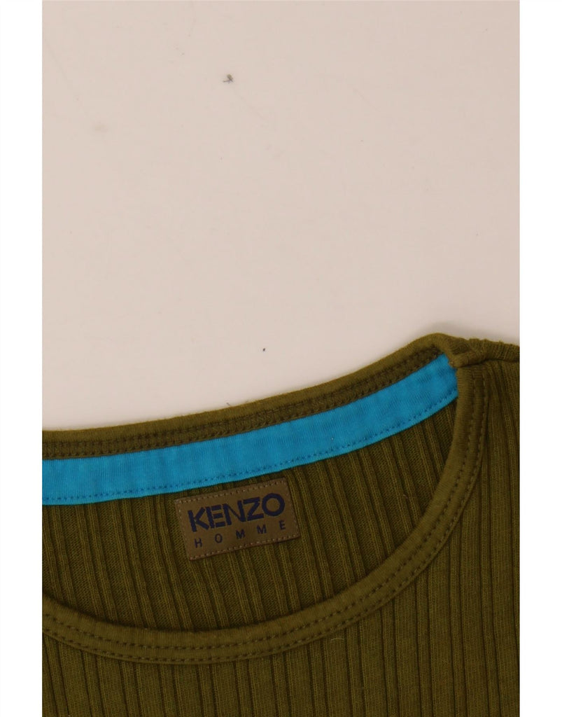 KENZO Mens T-Shirt Top XS Khaki Cotton Vintage Kenzo and Second-Hand Kenzo from Messina Hembry 