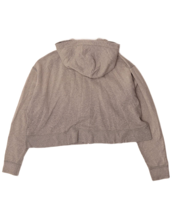 Polo Ralph Lauren Suéter feminino com capuz e zíper oversized UK 6 XS cinza