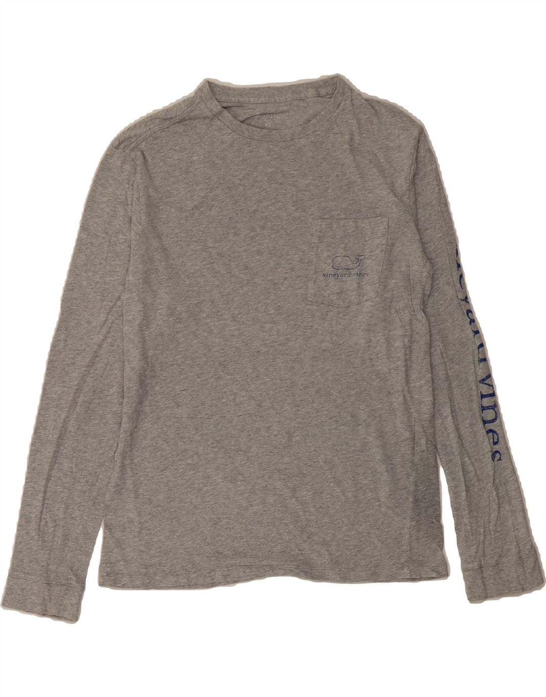 VINEYARD VINES Mens Graphic Top Long Sleeve XS Grey Cotton Vintage Vineyard Vines and Second-Hand Vineyard Vines from Messina Hembry 