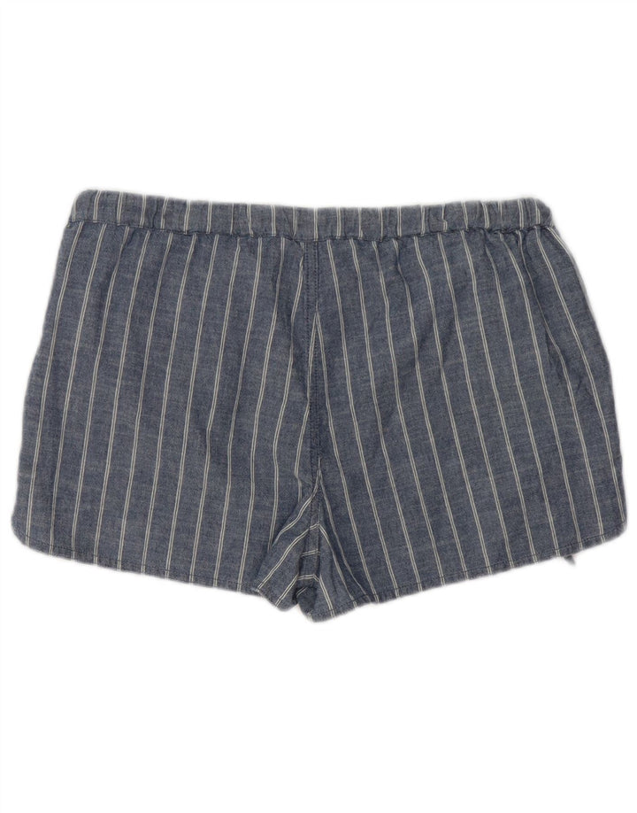 J. CREW Shorts casual feminino pequeno W34 algodão listrado azul