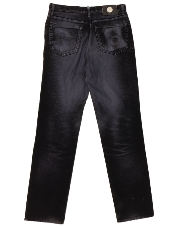 Trussardi Mens Straight Jeans W30 L32 Azul Marinho Algodão