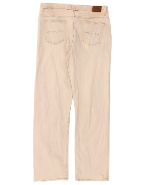 Jeans retos masculinos Marks & Spencer W36 L33 algodão bege