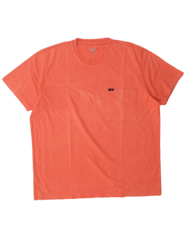 Camiseta masculina Lee Regular Fit Top 2XL Algodão Laranja