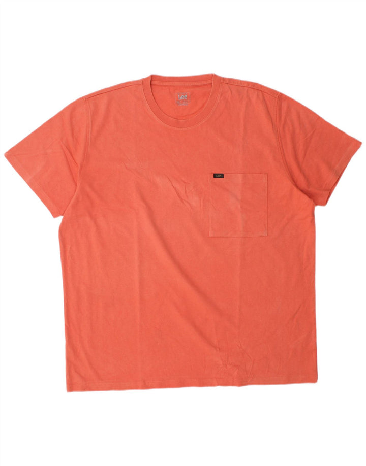 Camiseta masculina Lee Regular Fit Top 2XL Algodão Laranja