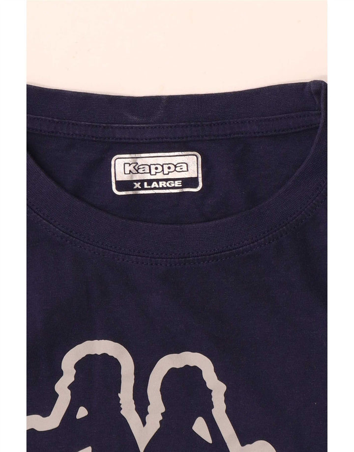 Camiseta gráfica masculina Kappa Top XL azul marinho