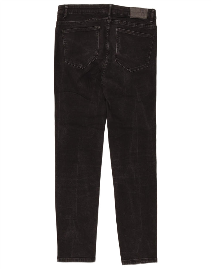 ZARA Jeans Slim Feminino EU 40 Médio W30 L28 Preto