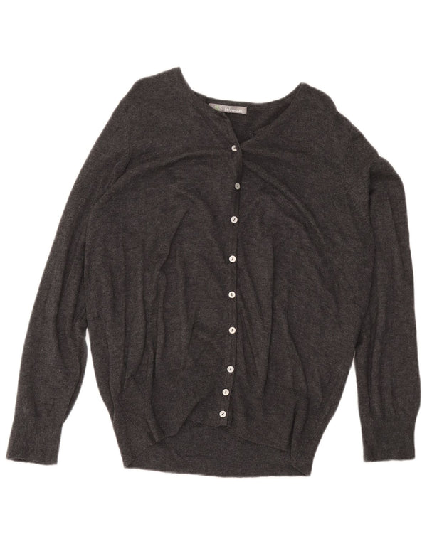 Suéter cardigã feminino Marks & Spencer UK 20 2XL cinza viscose