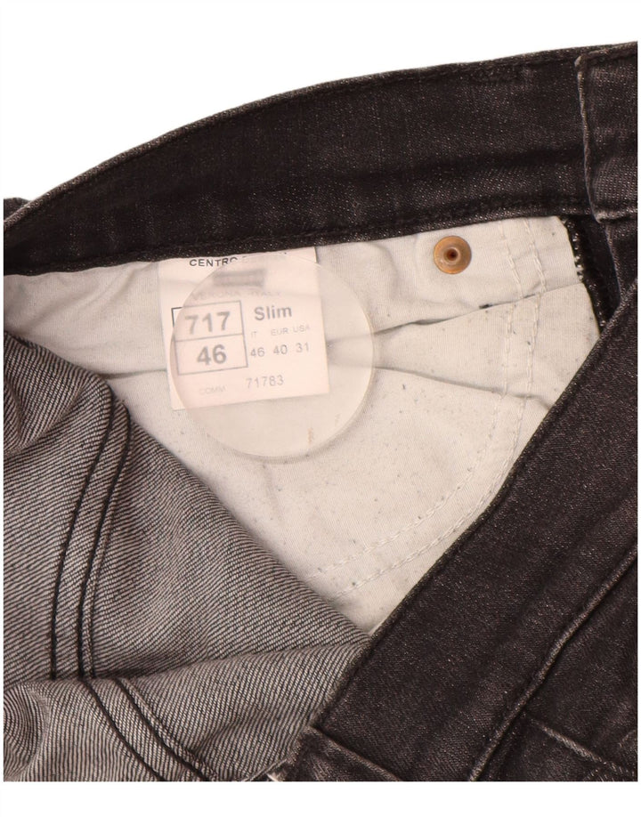 Carrera Jeans masculino desgastado slim W31 L32 algodão cinza