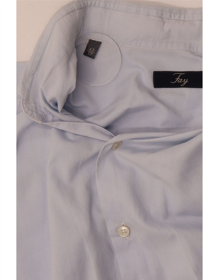 Camisa masculina Fay tamanho 43 17 XL azul