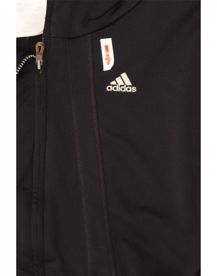 Adidas Womens Clima 365 Tracksuit Top Jacket UK 14 Médio Preto Poliéster