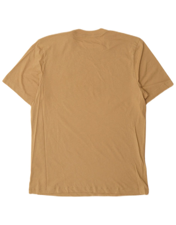 Nike Mens Camiseta Top Médio Algodão Bege