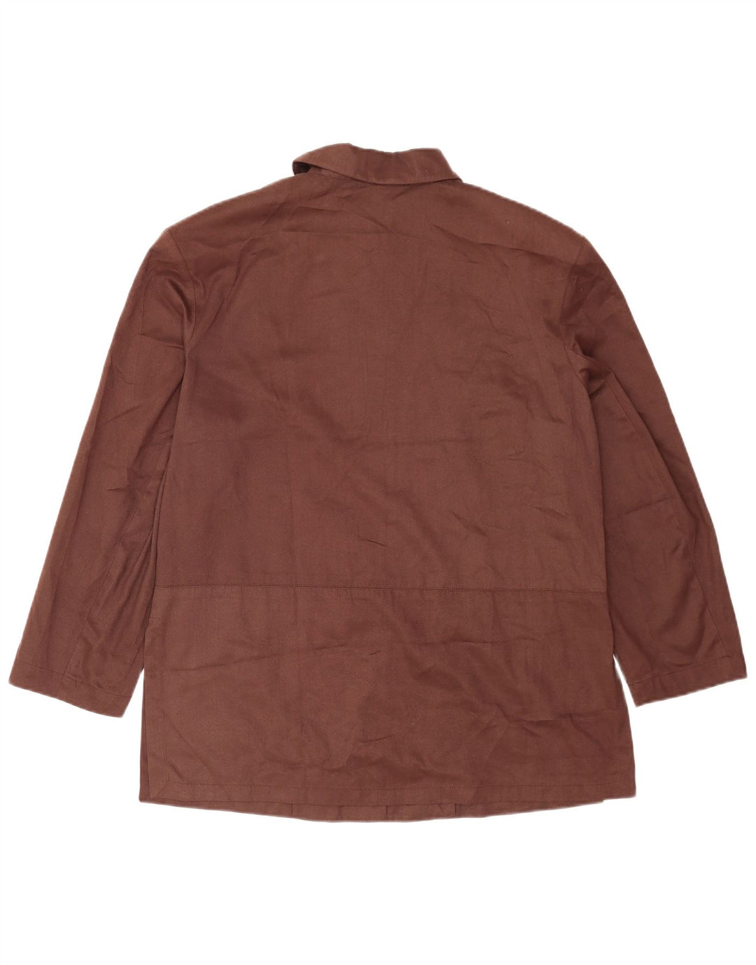 Jaqueta blazer feminina de 3 botões Marks & Spencer Reino Unido 14 grande marrom poliéster