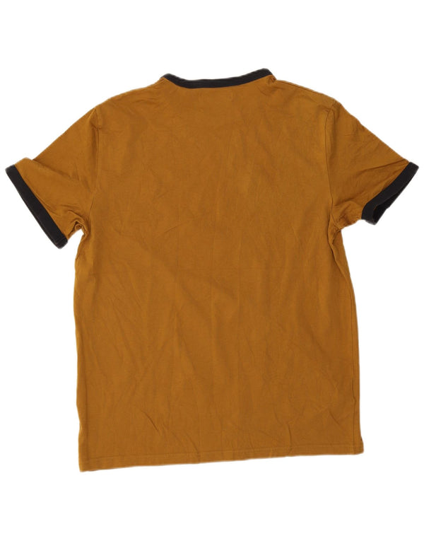 Camiseta masculina Fred Perry de algodão marrom médio