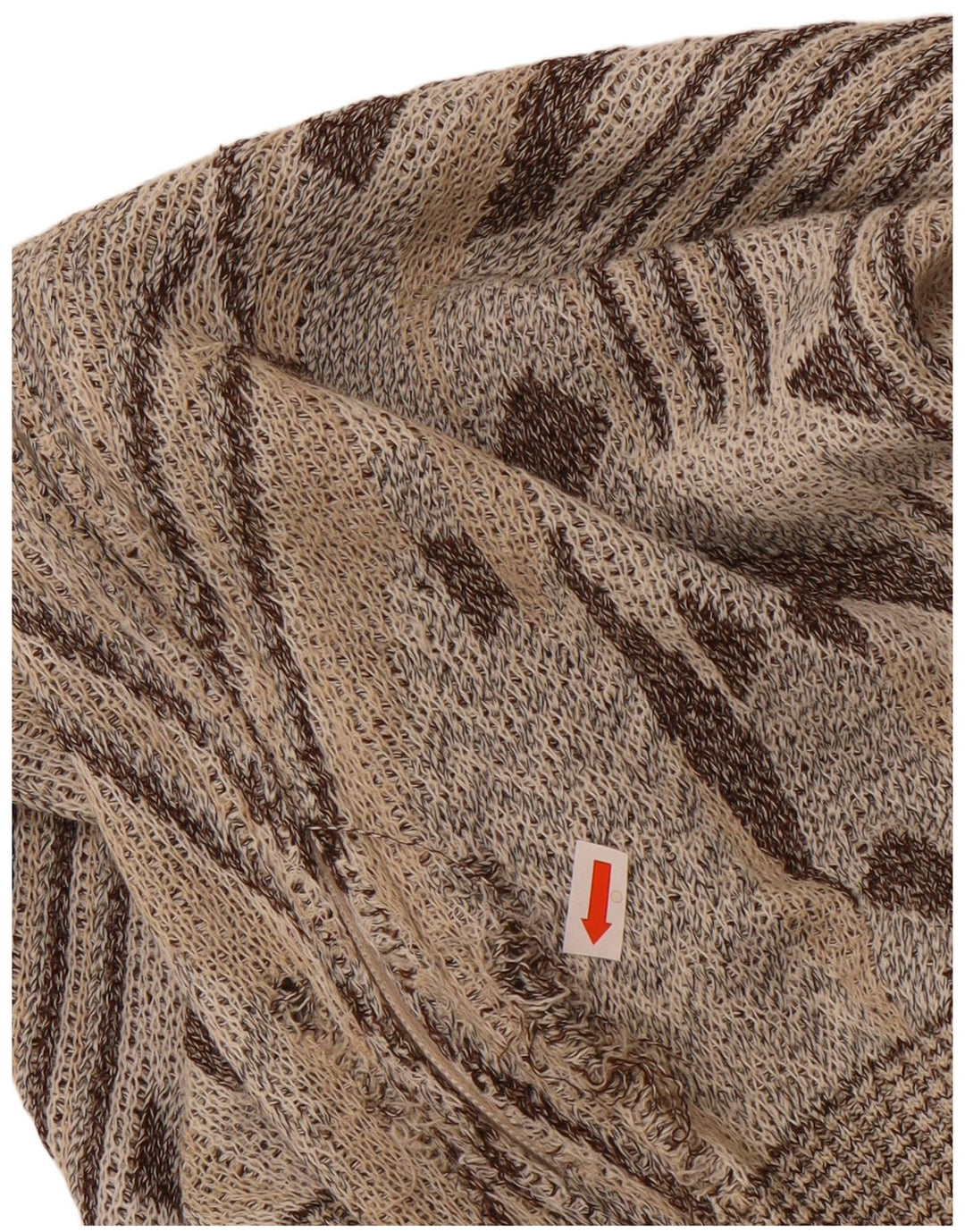 Suéter cardigã masculino SALVIATO médio bege geométrico