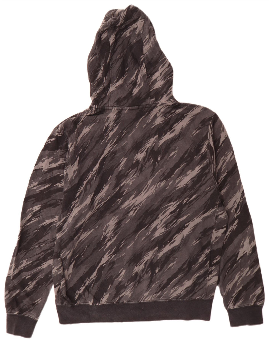 Nike Mens Hoodie Jumper Médio Cinza Camuflagem Algodão