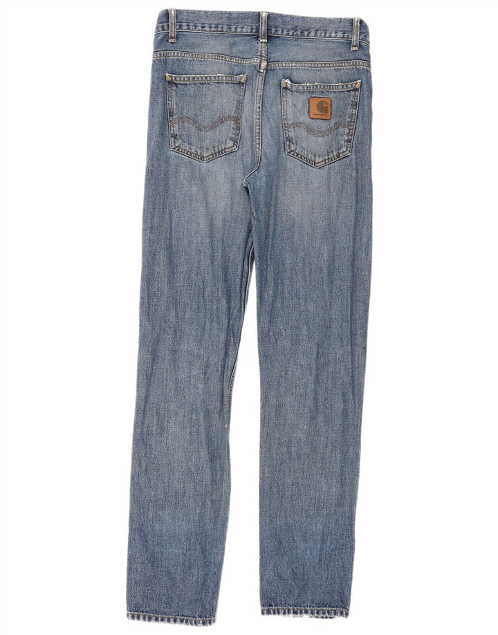 Calça Jeans Carhartt Feminina Texas Distressed Slim W30 L32 Azul Algodão
