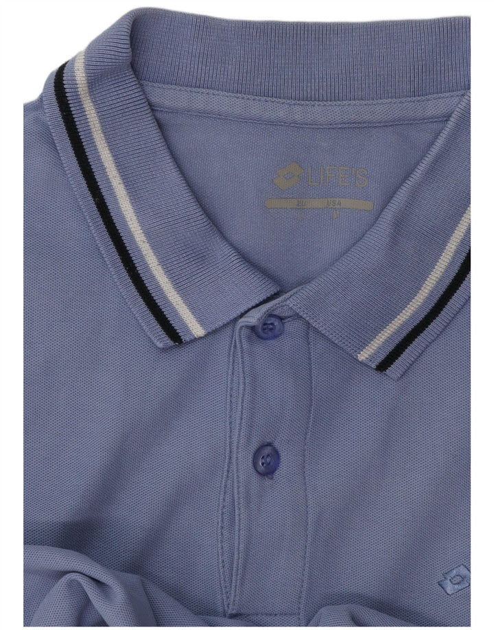 Camisa polo masculina Lotto grande azul