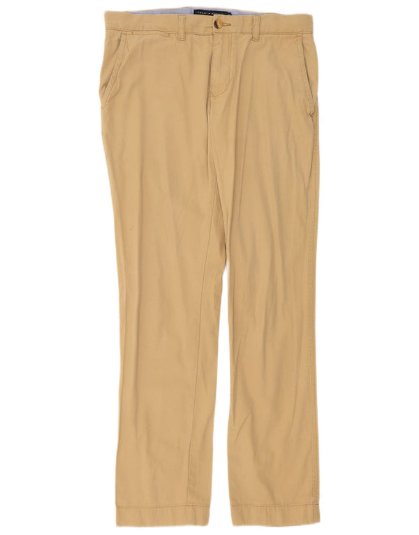 Tommy Hilfiger Calça Chino Masculina Reta W32 L32 Algodão Bege