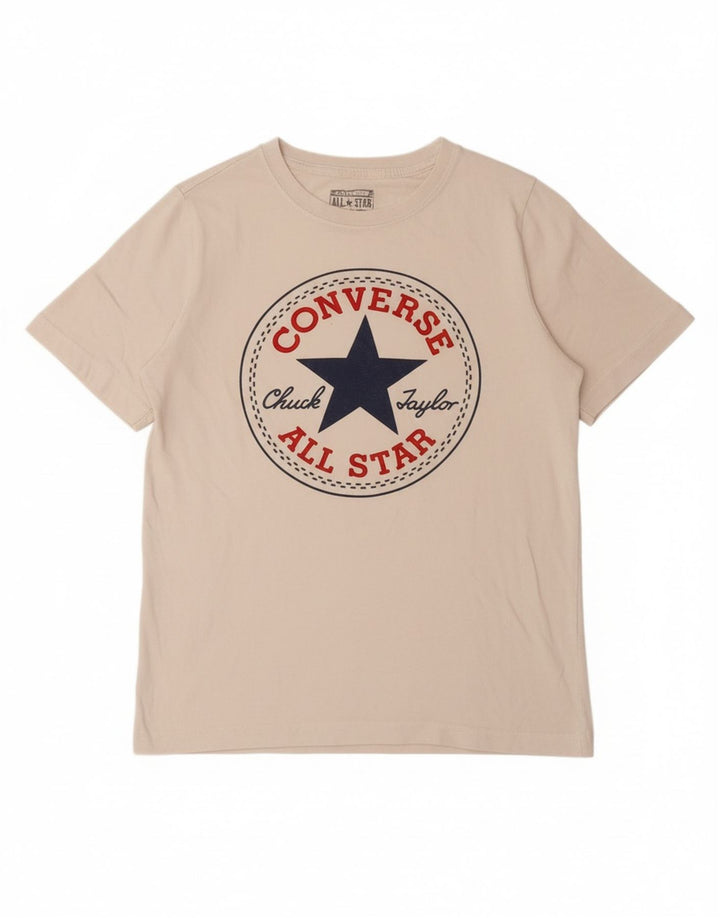 Camiseta gráfica CONVERSE Boys 10-11 anos médio algodão branco