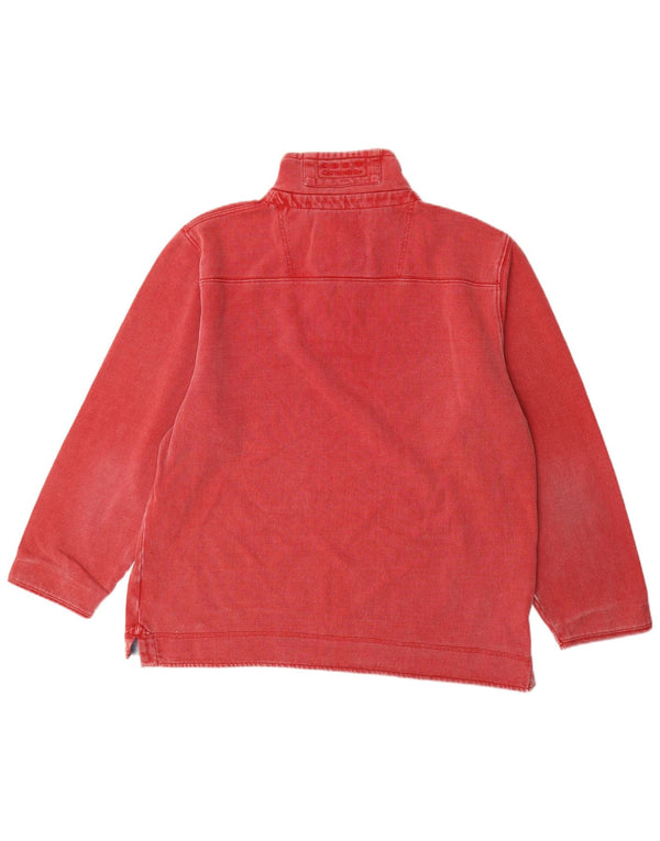 Crew Clothing Mens Zip Neck Moletom Jumper 2XL Algodão Vermelho