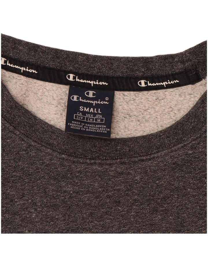 Champion moletom masculino jumper pequeno algodão manchado cinza
