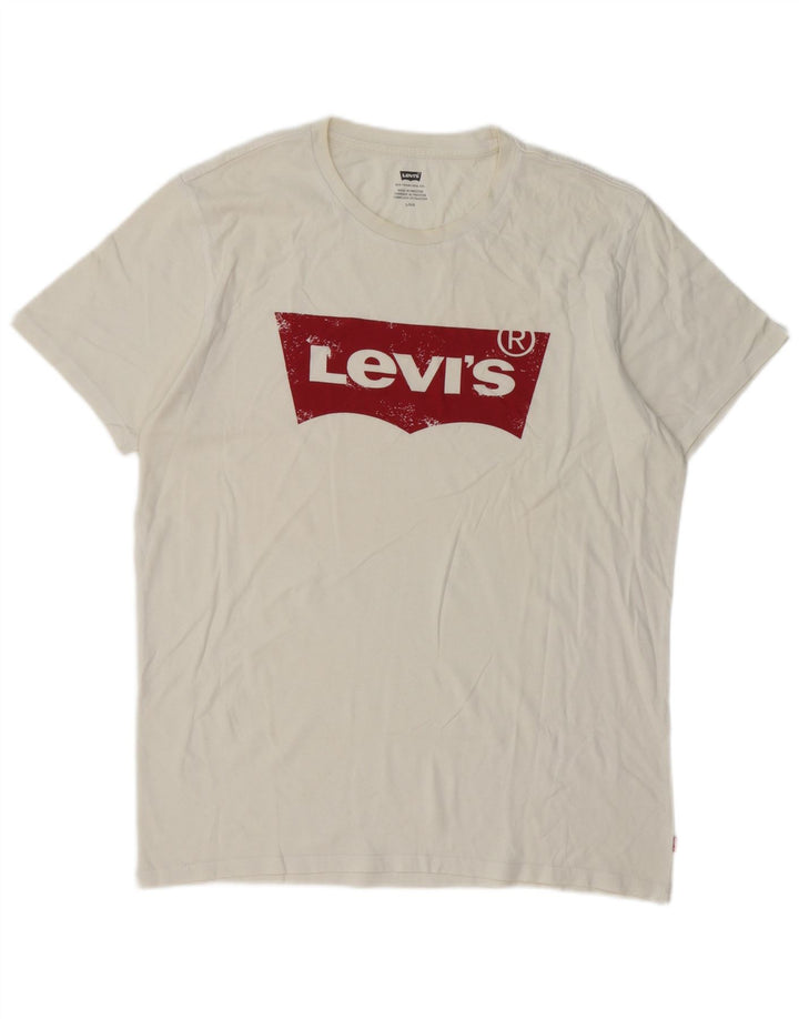 Camiseta gráfica masculina Levi's Top grande branco